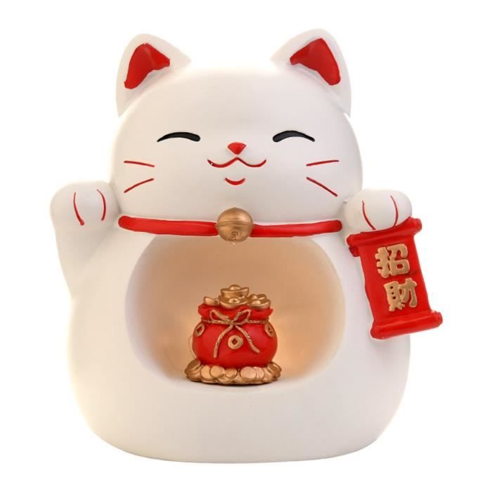 Maneki-Neko Le chat porte bonheur culbuto doré | Le Temple du Thé Paris