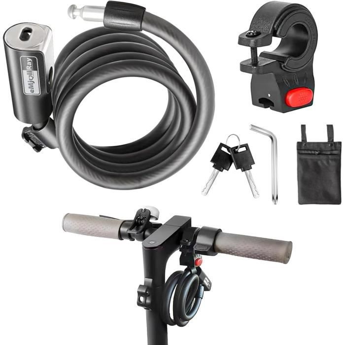 ROCKBROS Antivol Vélo Pliable en Acier Alliage de Zinc Cadenas Sécurité Portable avec Clés et