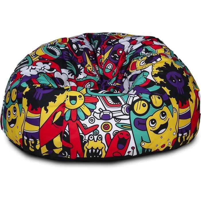 Pouf Ecopuf En Polyester Rembourré Anti-Taches 95 X 65 Cm - Confortable Et Pratique