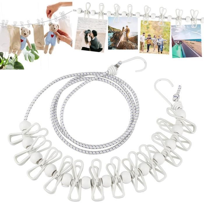 UKD Lot de 2 tendeurs de corde à linge en aluminium pour poulies et cordes à linge fixes