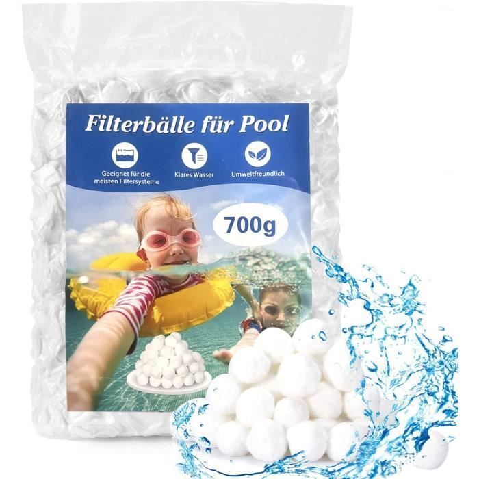 Balles Filtrantes Pour Piscine - 700g Ou 1400g - Remplacement Du Sable Filtrant - Polyéthylène Recyclable - Pour Filtres à Sable