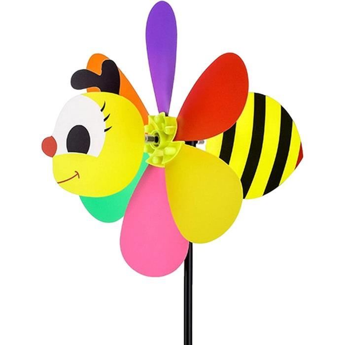 Lot De 8 Moulins à Vent Animaux Cartoon Pour Jardin – Décor Extérieur Et Intérieur – Plastique Résistant – Cadeau Enfant Pour Fête