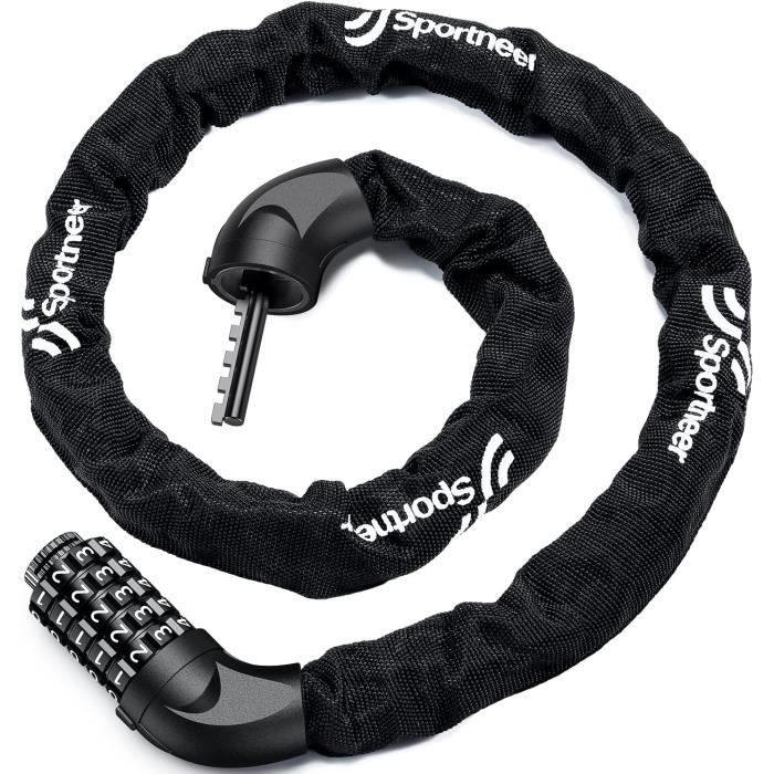 Antivol De Vélo à Câble Réglable Avec Combinaison à Trois Chiffres Pour