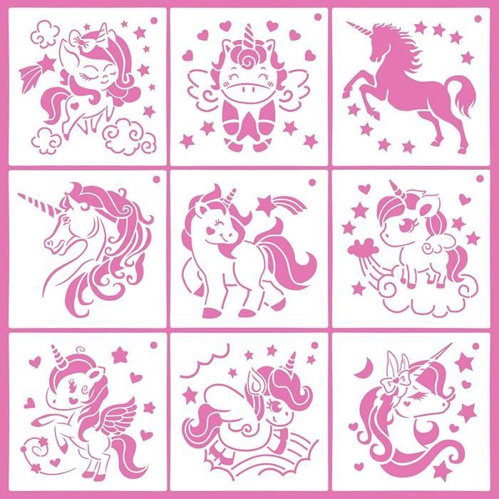 13 Pièces Pochoirs Peinture Univers Soleil Lune - Pochoirs Réutilisables Pour Meubles, Toile, Mur Et Scrapbooking