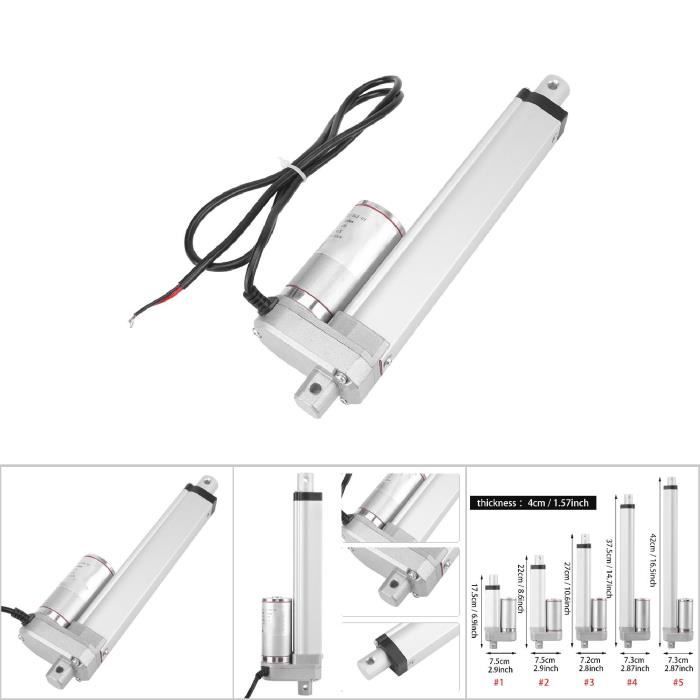 Actionneur Linéaire Moteur Pas à Pas 12V Avec Vis à écrou - Course 80mm, Pas 0.25mm, Pour Gravure, DIY
