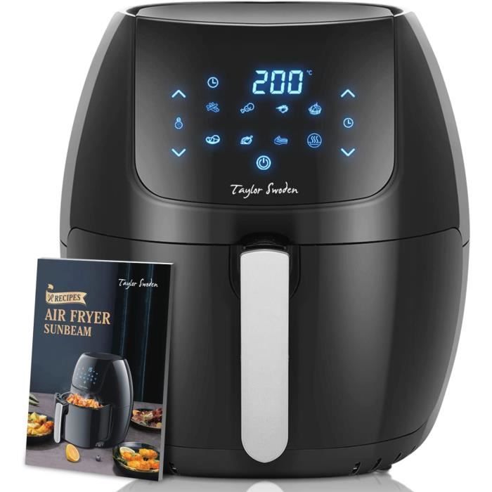 Taylor Swoden Sunbeam - Friteuse à air 7L, 1800W, sans huile. Écran tactile LED, 8 en 1, arrêt automatique programmable, thermostat