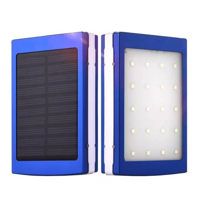 Banque d'énergie solaire super grande capacité 30000 mAh puissance mobile  extérieure étanche LED camping lumière - Cdiscount Téléphonie