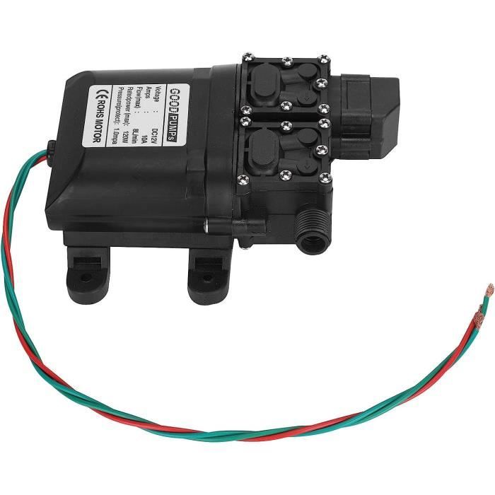 Pompe A Eau électrique Pompe à Eau Haute Pression 120 W 10 L/m 12 V/24 V Pompe à Membrane Auto-amorçante électrique Pour Nettoyeur Haute Pression Systèmes D'irrigation (12 V 3210YD-12-120FS Pompe A