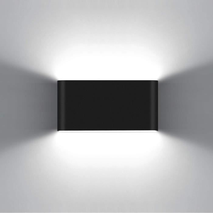 Gebiuhoo Applique Murale LED 12W Up & Down – Luminaire Moderne Intérieur Blanc Froid 6000K Design Élégant