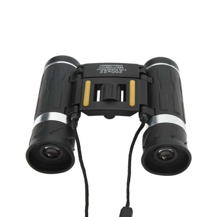 Jumelles Compactes Zoom 8x22 - Mini Télescope Pliable - Noir - Observation