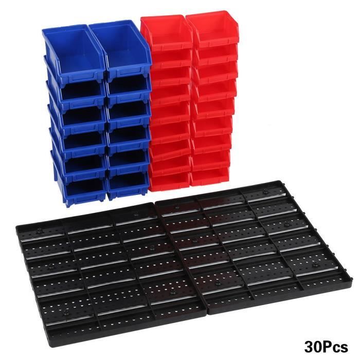 Panneau De Rangement Mural Perforé Noir 25x25 Cm - Organisateur Garage, Atelier, Bureau, En Plastique