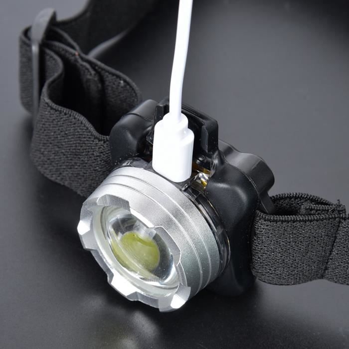 Lampe Frontale Western Safety 61319 – Noire, Légère, étanche – 2 Piles AA – Camping/Urgence