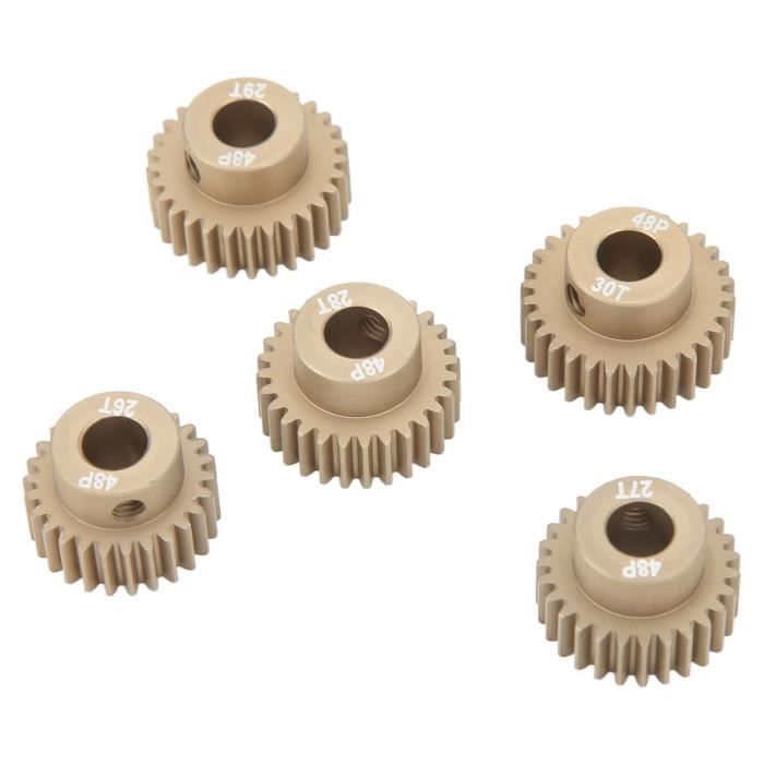 Set De 4 Pignons Moteur RC En Acier Molybdène - 48DP, Alésage 5.0mm, 35T à 38T - Pour Voitures 1/10