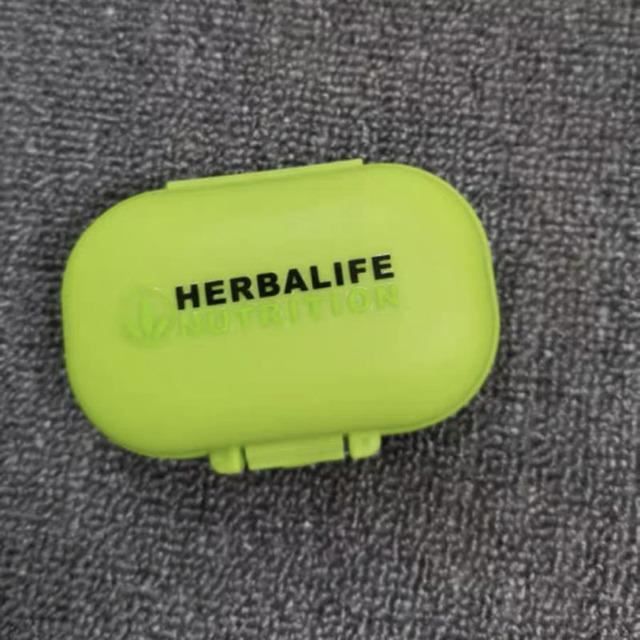 Pill storage box,GreenHerbalife Petit étui à pilules portable, quatre