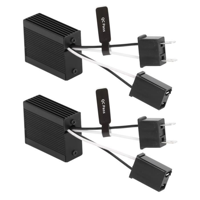 Décodeur Anti-scintillement Pour Phares LED H1 - 2 Pièces - Évite Les Erreurs OBC/Canbus Sur Véhicules - Résistance Intégrée, Max 4A - 4