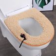 Abattant Wc,Hiver chaud siège de toilette couverture dessin animé chat doux corail tapis de toilette accessoires de - Type green #B-1