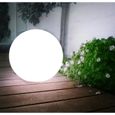 Lampe solaire LED extérieure sur pied blanche 30x30x63 cm GreenBlue GB168-1
