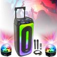 Enceinte USB Bluetooth 100% Autonome 1000W MAGIC-SOUND1000 FM TWS - 2 Jeux de lumière Astro - Soirée Karaoke Anniversaire-1