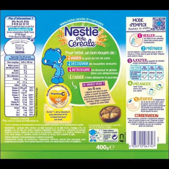 Nestle P Tite Cereale 5 Cereales 400 G Des 6 Mois Achat Vente Cereales Bebe Nestle P Tite Cereale 5 Cereales 400 G Des 6 Mois Cdiscount Pret A Porter
