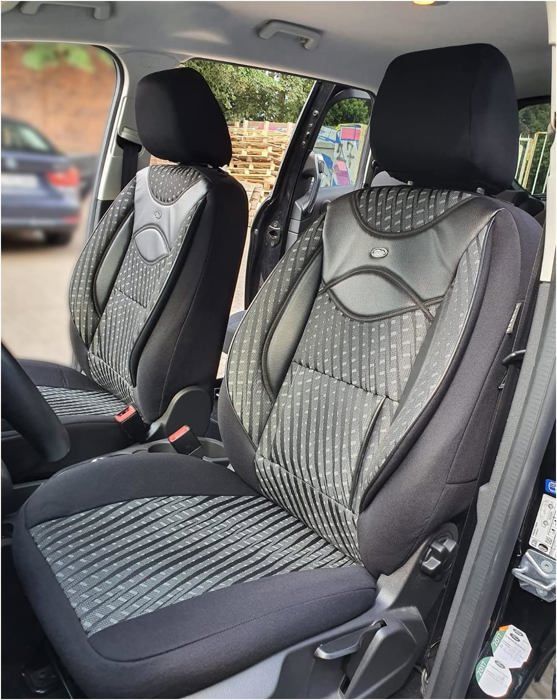 Lot De 2 Housses De Siège Auto Hiver - Dossier Complet - Chauffantes - Pour La Plupart Des Voitures 2 Places - 4