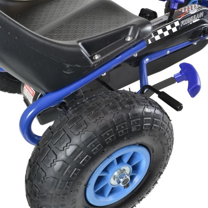 Bopster Karting GoKart à pédales d’extérieur avec roues gonflables