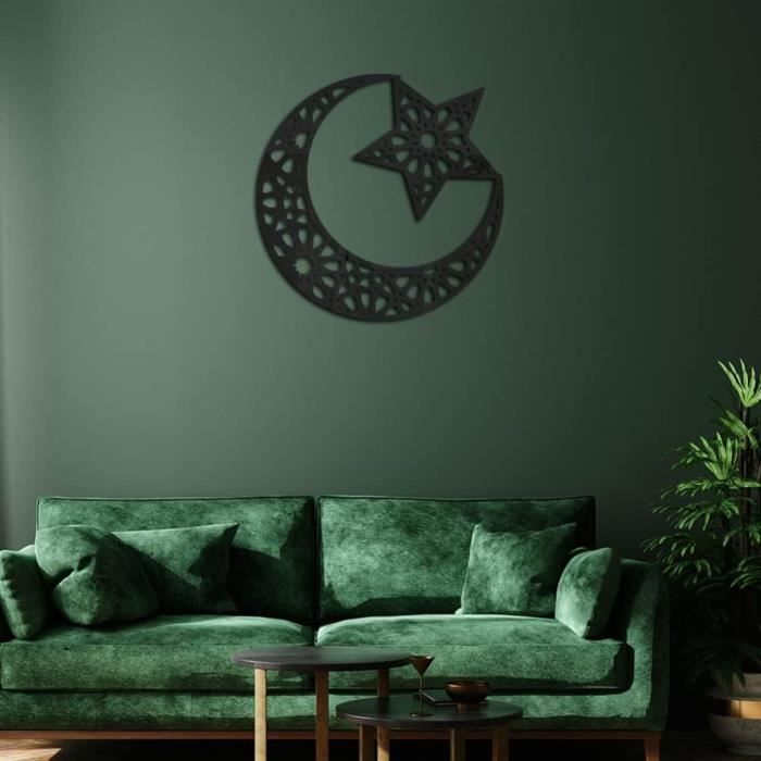 Eid Mubarak Ramadan Kareem Stickers Muraux Évider Étoile Lune Acrylique