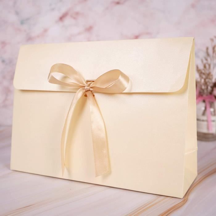 10Pcs Enveloppes Cadeau en Papier Kraft Sac Cadeau avec Ruban en Soie  Pochette Cadeau pour Foulard Écharpe Mouchoir Chemise Boîte de Cadeau de  Noël Anniversaire Mariage 26x17.5x3.5CM : : Cuisine et Maison