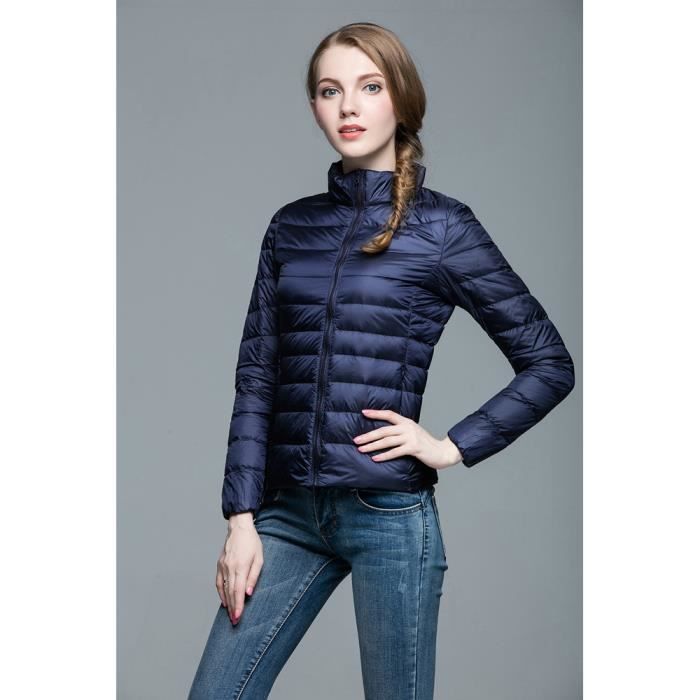 Doudoune Courte Femme Col montant Doudoune Ultra L g re Veste