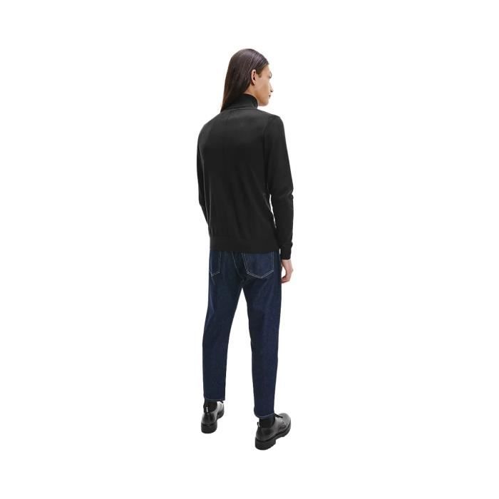 Pull a col roule CALVIN KLEIN JEANS ref 54184 BEH Homme Noir Noir Cdiscount Pret a Porter