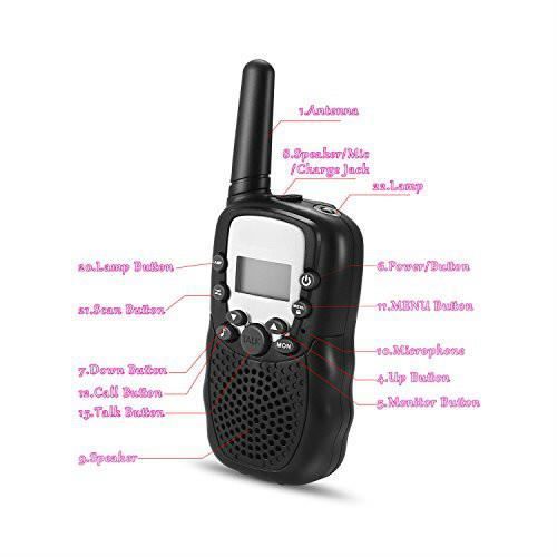 2 Talkie-Walkies Enfants VOX - Radio 22 Canaux 3km Avec Lampe Torche LED