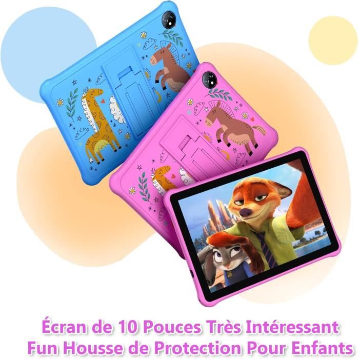 Tablette Enfants Android 12 GMS, Tablette Tactile 10 Pouces, 4Go RAM+64Go/128Go ROM, Contrôle