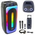 Enceinte USB Bluetooth 100% Autonome 1000W MAGIC-SOUND1000 FM TWS - 2 Jeux de lumière Astro - Soirée Karaoke Anniversaire-2