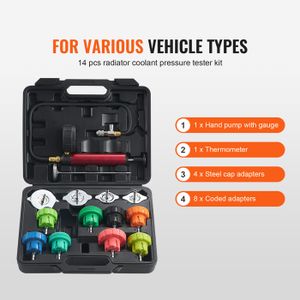 Kit Testeur Circuit Refroidissement BGS - 27 Pièces - Pour Détection Fuites & Remplissage Sans Bulles