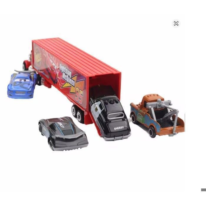 Lot De 6 Voitures MccQueen à Friction – Camions De Course Miniatures, Jouets Inertie Pour Enfants, Cadeau Anniversaire