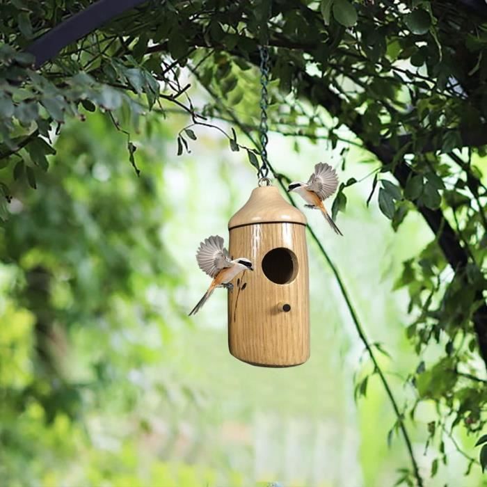 Nichoir En Bois Fait Main Pour Colibris - Cabane à Oiseaux Extérieure Décorative à Accrocher