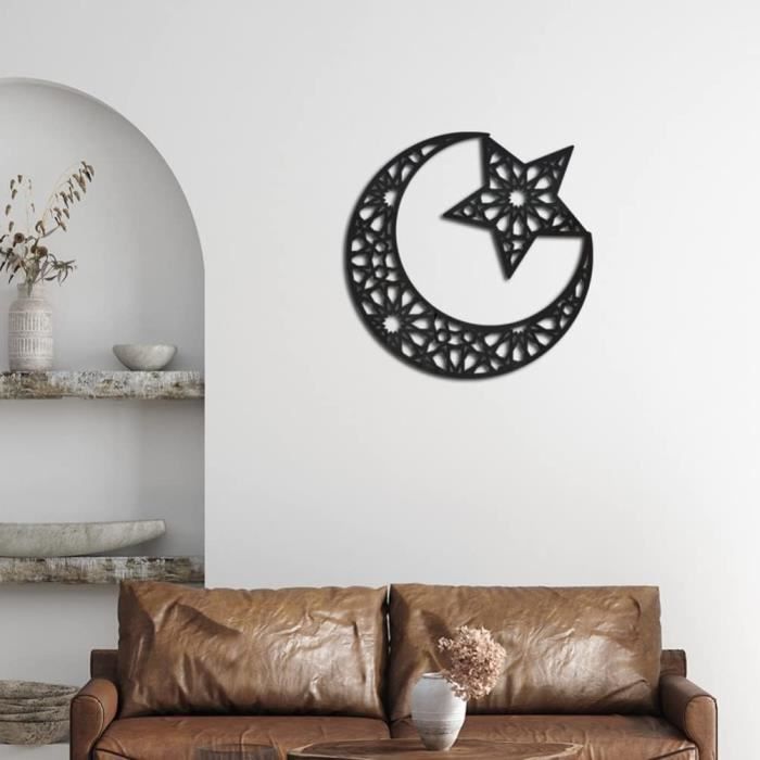 Eid Mubarak Ramadan Kareem Stickers Muraux Évider Étoile Lune Acrylique