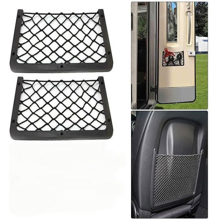 Lot De 2 Filets De Rangement Voiture SYEYCW 60x25cm + 40x25cm - Sac Élastique Coffre Auto Pour Organisation Parfaite