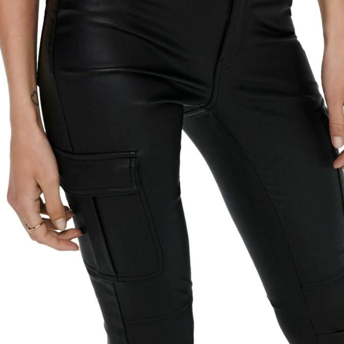 Pantalon Noir enduit Femme Only Missouri Black Cdiscount Pr t