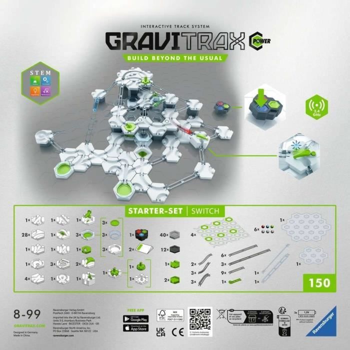 Circuit à billes GraviTrax Power Starter Set Switch Ravensburger - A partir  de 8 ans - Cdiscount Jeux - Jouets