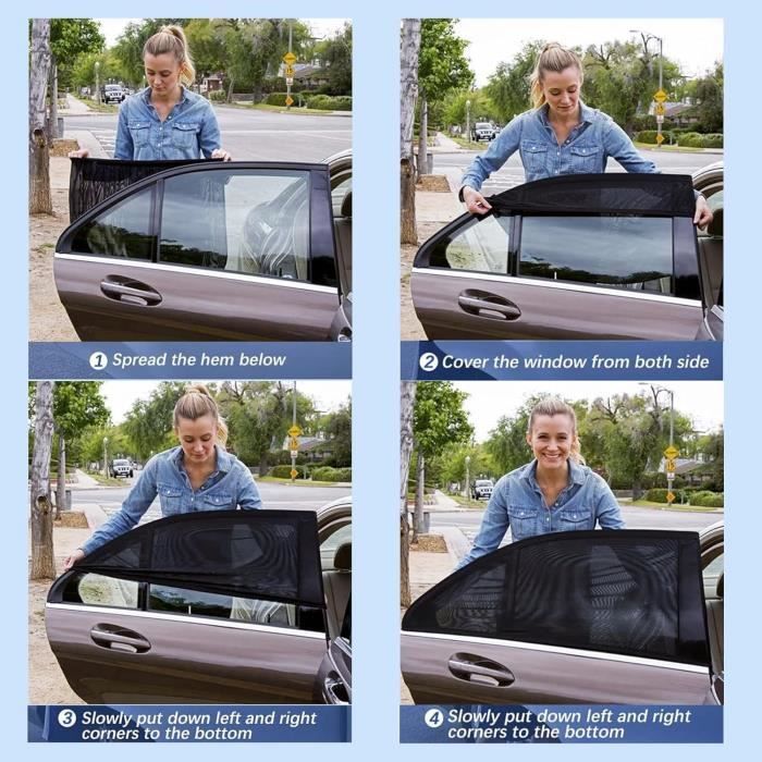 Pare-Soleil Voiture Bébé,2 Pièces Chaussette Voiture Soleil Par Bloquer