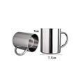 2Pcs 300ml INOX Café Tasse Mug Bière Eau Portable Potable Double Paroi en Acier Inoxydable pour Enfants Camping Pique-Nique Voyage-3