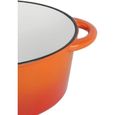 SITRAM Cocotte TRADIFONTE - 712574 - 4L Fonte émaillée ovale blanc et orange - Tous feux dont induction-3