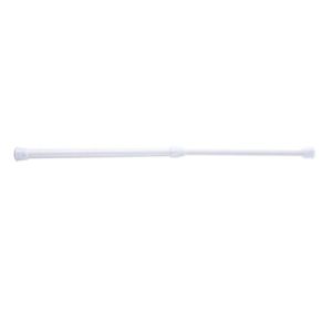 Qlfyuu Tringle à Rideau Extensible Robuste Sans Perçage, Télescopique Antirouille (blanc, 110