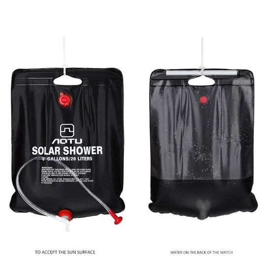 20L//40L Sac de Douche Solaire de Camping Amovible Tuyau Temp/érature de leau 45 /° C Pliable Ext/érieur Randonn/ée Sac de Douche HUILING Portable Sac de Douche Solaire Camping