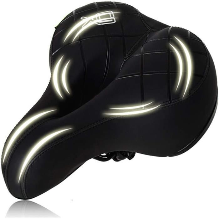 Selle Vélo Confortable Ergonomique – Gel + Mousse Mémoire, Imperméable, Double Ressort, Pour Route/VTT/ville – Femme/homme