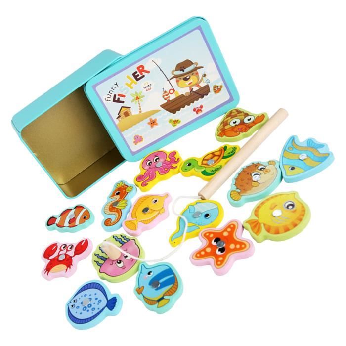 Jeu de pêche magnétique en bois Mothinessto - Multicolore, dès 3 ans