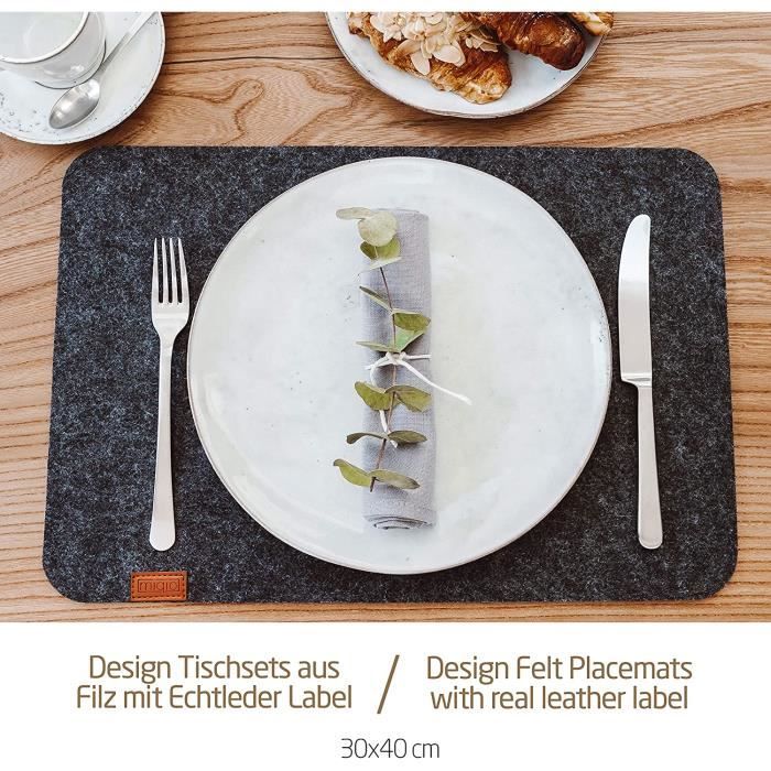 MIQIO Home & Kitchen Schalen - 3 1 Set Vierkante Vilten Opbergdozen - Lichtgrijs - Polyester - Opvouwbare Bestekhouder