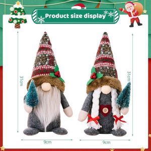2pcs-figurines de lutin de Noël pour décoration de Noël - Figurines de lutin de Noël YYV