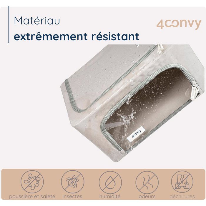 Sac à Vêtements Avec Fermeture éclair Et Fenêtre Noir 100 X 60 Cm