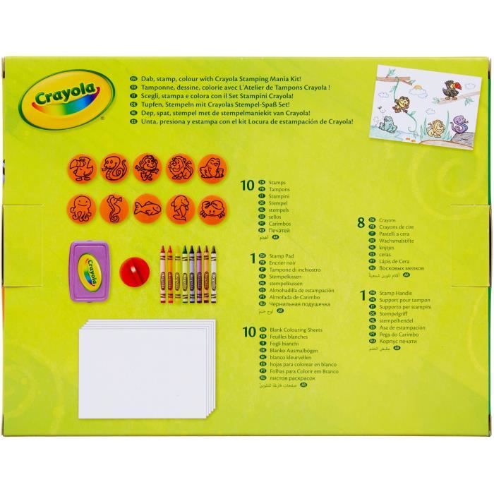 CRAYOLA Atelier De Mosaïque – Kit D'Activités Créatives – 4 Scènes En 3D, Feutres Lavables, Mousse – Dès 4 Ans